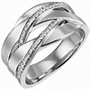 Damen Ring breit 925 Sterling Silber 34 Zirkonia Silberring ...