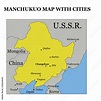 historical map of Manchukuo on the territory of modern China State of ...