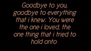 Michelle Branch-Goodbye To You (Lyrics) - YouTube