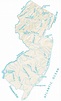 New Jersey Lakes and Rivers Map - GIS Geography