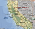 Cartina geografica della California negli Stati Uniti