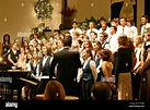 USA, California, Mixed ethnic teen choir singing in church Stock Photo ...