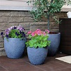 Sunnydaze Estate Fiber Clay Planter Flower Pot, Durable Indoor/Outdoor ...