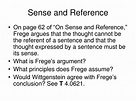 PPT - Frege and Wittgenstein on Sense, Reference and Thought PowerPoint ...