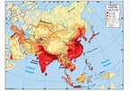 Asia population density. - Maps on the Web