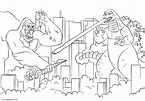 King Kong Vs Godzilla Coloring Page - Free Printable Coloring Pages