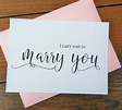I CAN'T WAIT to Marry You Card Wedding Day Card Bride