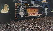 The Live Aid Concert at Wembley Stadium in Wembley North London England ...