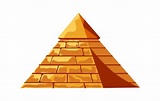 Pirámide egipcia de bloques de arena dorada, tumba del faraón ...