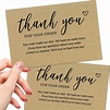 50 große Postkarten mit Aufschrift "Thank You For Your Order Cards ...