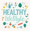 Healthy lifestyle vector illustration. Design elements for graphic ...