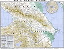 Mapa físico del Cáucaso - Tamaño completo | Gifex