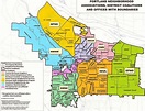 Portland Neighborhood Map - Portland Oregon • mappery