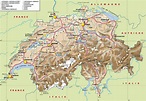 Karten von der Schweiz mit Wanderkarte und Strassenkarte