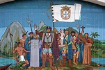 “A Fundação da Cidade do Rio de Janeiro em 1565.” Painel da Igreja de ...