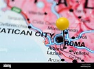 Albano Laziale pinned on a map of Italy Stock Photo - Alamy