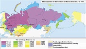 The expansion of the territory of Russia from 1613 to 1914. : r/MapPorn