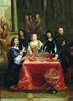 Print of Christina of Sweden (1626-89) and her Court: detail of the ...