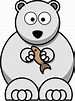 Clipart - Cartoon Polar Bear