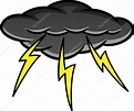 Ilustración de dibujos animados de nube negra de tormenta aislado en ...