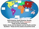 Map Quiz - Continents and Oceans Diagram | Quizlet