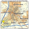 Aerial Photography Map of Hagerstown, MD Maryland