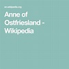 Anne of Ostfriesland - Wikipedia | Anne, Wikipedia