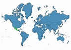 Mexico on World Map SVG Vector - Location on Global Map