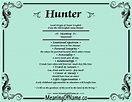 Hunter - Meaning of Name