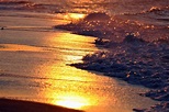 Foto gratis: Mare, onde, sabbia, tramonto, acqua