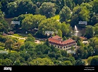 Aerial view, Schloss Berge, moated castle, Gelsenkirchen, Gelsenkirchen ...