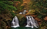 Download wallpapers waterfalls, nabari, japan, autumn, he shijuhachi ...