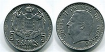 Principato di Monaco, Luigi II (1922-1949): 5 franchi 1945 (Gadoury#135)