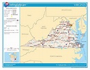 Large detailed map of Virginia state Poster 20 x 30-20 Inch By 30 Inch ...