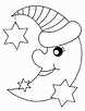 Stars Moon Sun Coloring Pages Printable Free