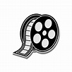 Illustration negative film reel roll tapes for movie cinema video logo ...