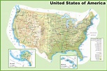 USA physical map - Ontheworldmap.com
