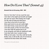 Elizabeth Barrett Browning's sonnet "How Do I Love Thee? (Sonnet 43 ...