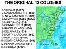 The Original 13 Colonies Powerpoint