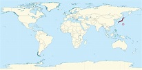 Japan on world map: surrounding countries and location on Asia map