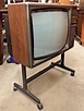 1970's-80's OLD STYLE BOX TELEVISION SET TV & STAND IDEAL PHOTO SHOOT ...