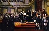 La Reina Regente María Cristina de España jura la Constitucion | Oil ...