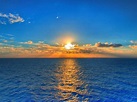 Golden sunset on the blue sea HD desktop wallpaper : Widescreen : High ...