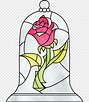 Pink rose inside bell illustration, Belle Beast T-shirt Drawing Rose ...