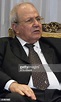 palestinian Fatah faction head Faruq Qaddumi is pictured during a ...