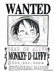 Coloriage wanted poster of luffy one piece by charitysmith - JeColorie.com