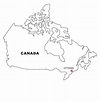 Mapa de Canadá para colorear - COLOREA TUS DIBUJOS