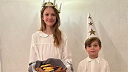 Prinzessin Estelle und Prinz Oscar grüßen zum Luciafest | GMX.AT