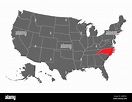 Mapa vectorial de Carolina del Norte. Ilustración de alto nivel de ...