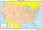 Karte der USA zeigt die Städte - Karte der USA zeigen den großen ...